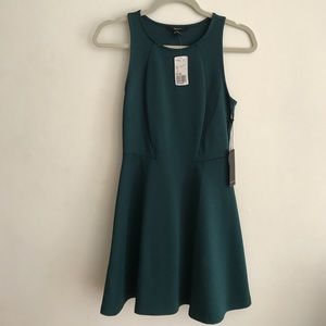 Forever21 forest green/teal skater dress
